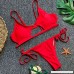 Eolgo Womens Swimsuit Sexy Solid Bikini Set Push-Up Padded Swimwear Front Cut Bathing Beachwear Red B07NC7ZWJ8